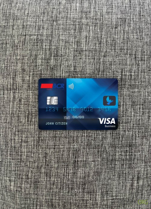 Costa Rica La Banque du Costa Rica (BCR) carte de visite visa photolook recto